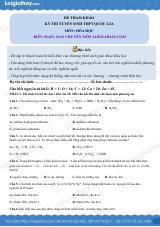 Đề tham khảo thi Hóa THPT (Đề số 1) - có lời giải chi tiết